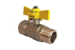 LLAVE DE GAS HI-HE 1/2'' MANILLA MARIPOSA