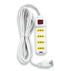 ALARGADOR C/INTERRUPTOR 4 POS 5 MTS BLANCO UYU