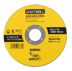 DISCO CORTE METAL 4 1/2 X 1.2 X 22.2 UYUSTOOLS