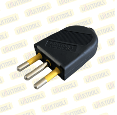 ENCHUFE MACHO VOLANTE NEGRO