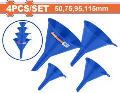 SET 4 EMBUDOS PLASTICOS