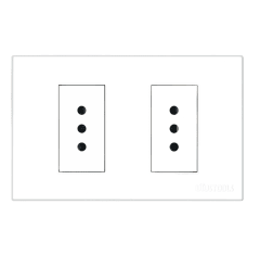 TOMACORRIENTE DOBLE 10A EMP PCBLANCA UYU