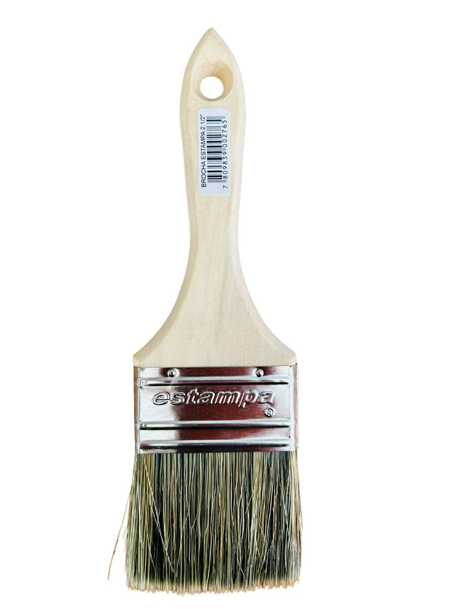 BROCHA ESTAMPA 2.1/2 CE RDA GRIS MANGO MADERA1