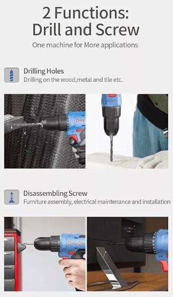 TALADRO INALAMBRICO 10MM 12V 2BAT 2AH4