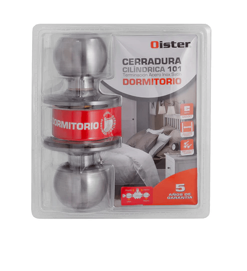 CERRADURA CILINDRICA OISTER 101 DORMITORIO INOX BT5