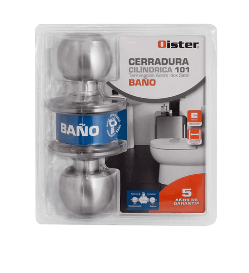 CERRADURA CILINDRICA OISTER 101 BANO INOX BT3