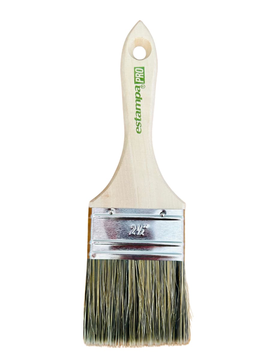 BROCHA ESTAMPA 2.1/2 CE RDA GRIS MANGO MADERA 1