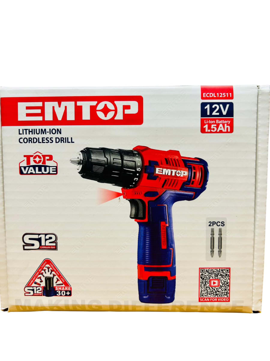 TALADRO INALAMBRICO 12V 1 BATERIA 1,5 AH 0