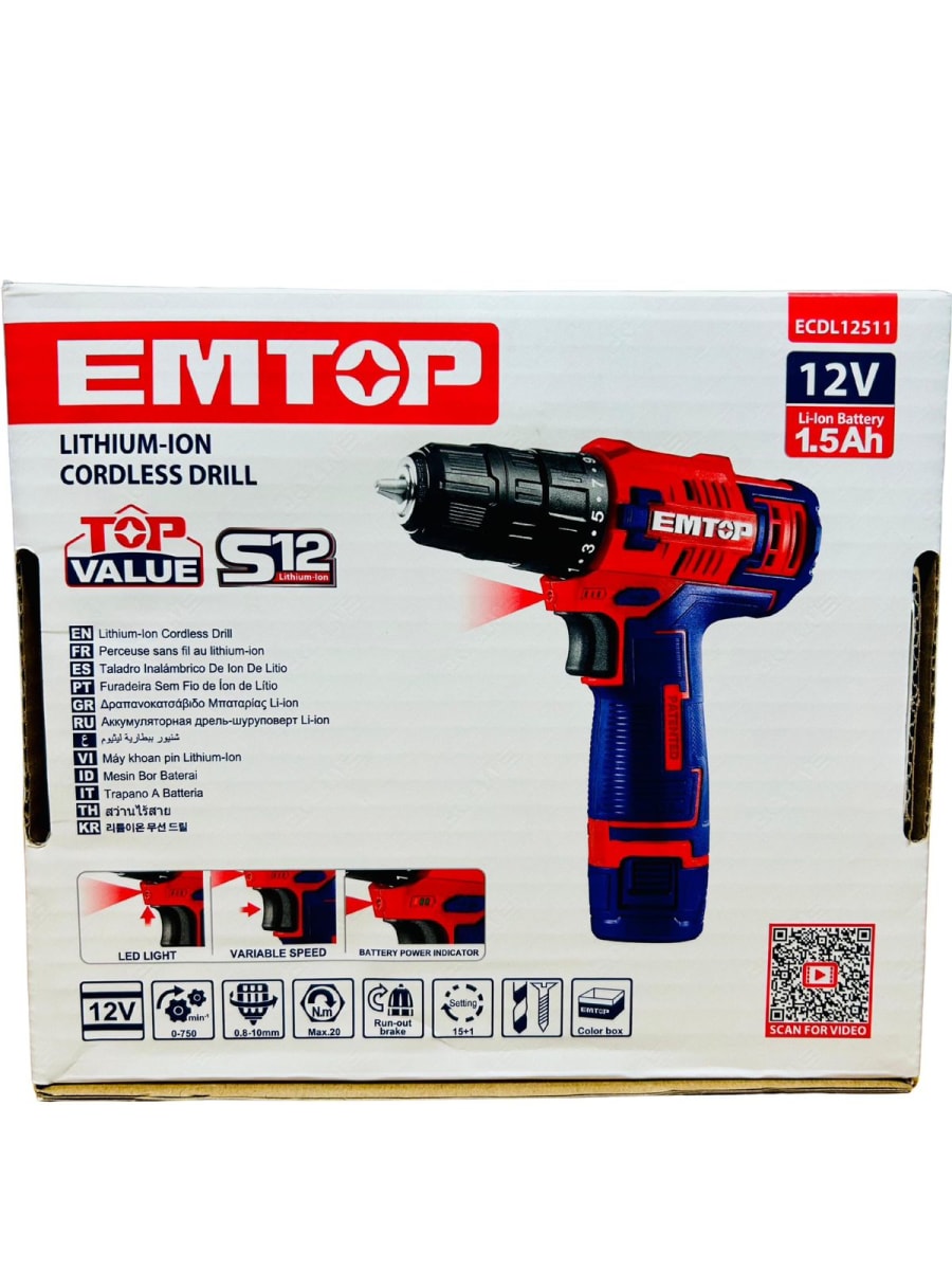 TALADRO INALAMBRICO 12V 1 BATERIA 1,5 AH2