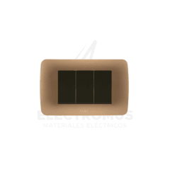 INTERRUPTOR TRIPLE 9/32 CAFÉ TITANIO LEXO