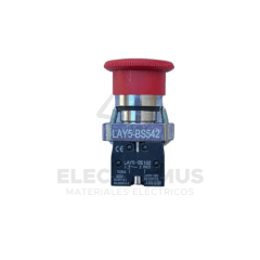 PARADA EMERGENCIA ROJA DESEN. POR GIRO 22mm 1NC