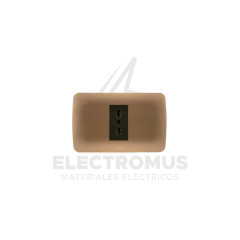 TOMA CORRIENTE SIMPLE 10/16 CAFÉ TITANIO LEXO