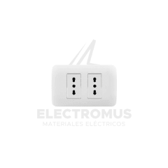 TOMA CORRIENTE DOBLE  10/16 BLANCO  LEXO