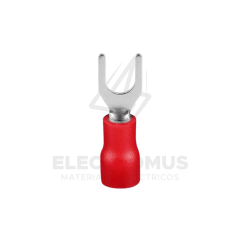 TERMINAL HORQUILLA ROJO 22-16AWG 5MM (BOLSA 100UNID.)