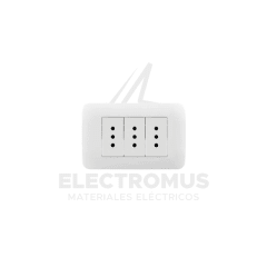 TOMA CORRIENTE TRIPLE 10A BLANCO  LEXO