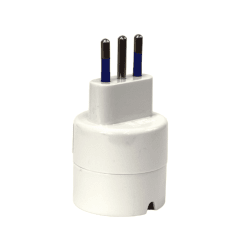 ADAPTADOR SCHUKO CON PROTECCIÓN 2P+T 10A 250V BLANCO  LEXO