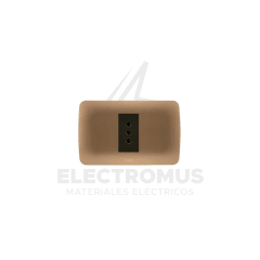 TOMA CORRIENTE SIMPLE 10A CAFÉ TITANIO LEXO