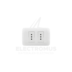 TOMA CORRIENTE DOBLE 10A BLANCO  LEXO