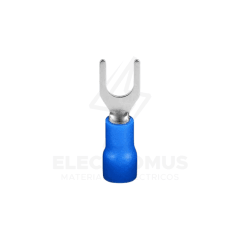 TERMINAL HORQUILLA AZUL 16-14AWG 6MM (BOLSA 100UNID.)