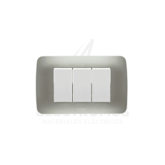 INTERRUPTOR TRIPLE 9/32 PLATA LEXO