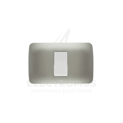 INTERRUPTOR SIMPLE 9/24 PLATA LEXO