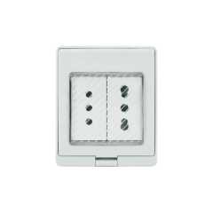 CONTENEDOR C/TOMA CORRIENTE DOBLE 10A+10/16A HIDROBOX LEXO