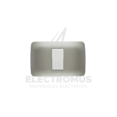 INTERRUPTOR SIMPLE 9/12 PLATA LEXO