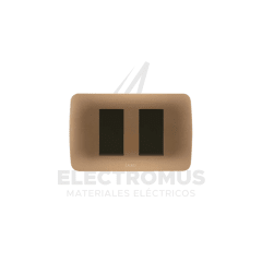 INTERRUPTOR DOBLE 9/15 CAFÉ TITANIO LEXO