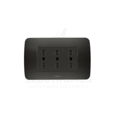 TOMA CORRIENTE TRIPLEX 10/16A 250V GRAFITO