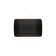 INTERRUPTOR DOBLE 9/15 TECLON 35.6MM 10A 250V GRAFITO