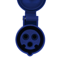 ENCHUFE HEMBRA VOLANTE 32A 2P+T 220V AZUL LEXO 1