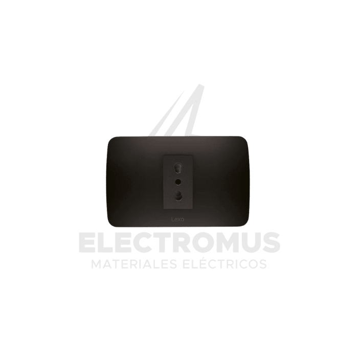 TOMA CORRIENTE SIMPLE 10/16 GRAFITO LEXO1