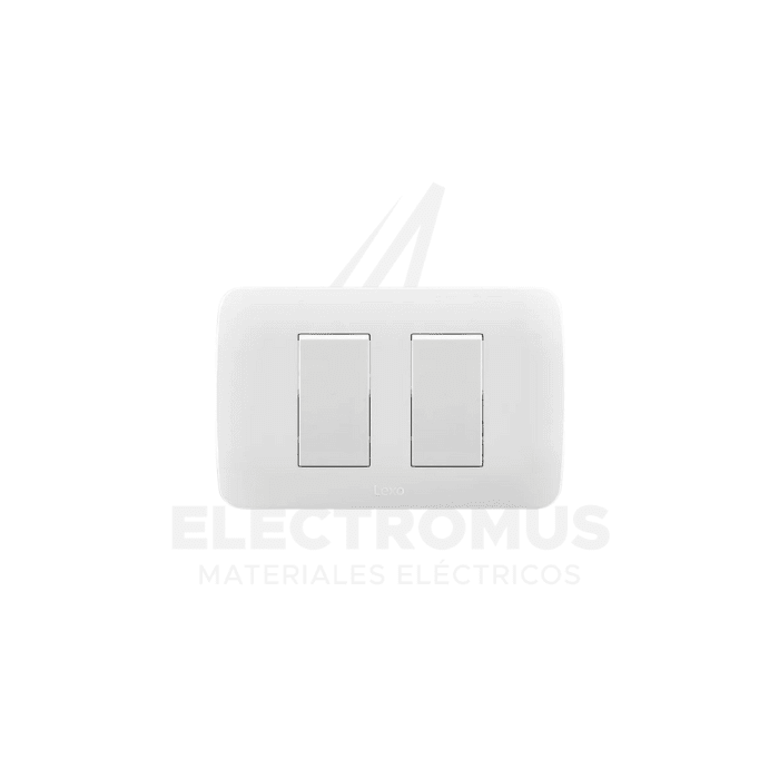 INTERRUPTOR DOBLE 9/15 BLANCO LEXO1