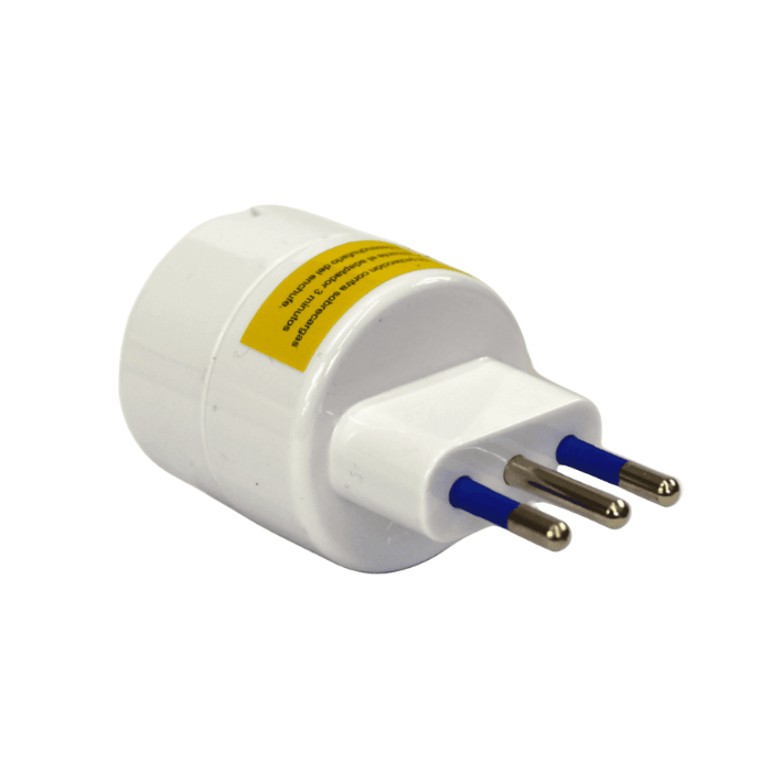 ADAPTADOR SCHUKO CON PROTECCIÓN 2P+T 10A 250V BLANCO  LEXO1
