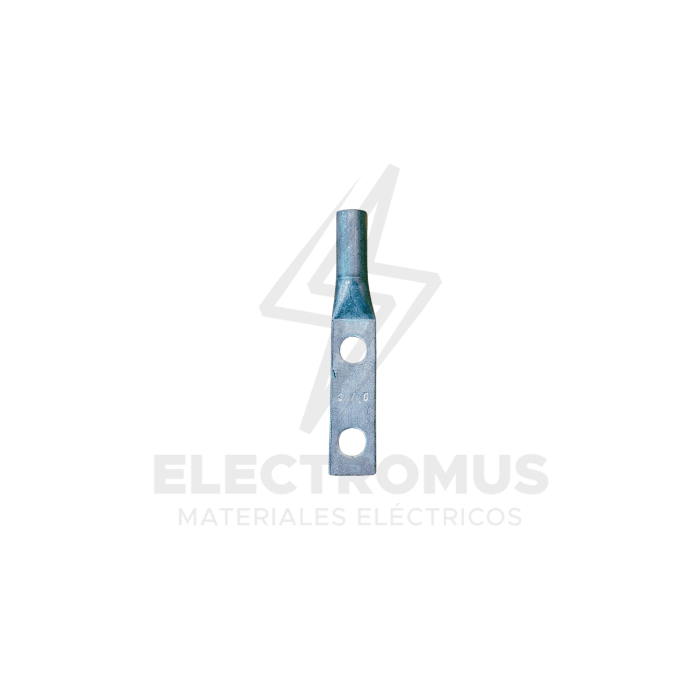 TERMINAL DOBLE PERFORACIÓN 1 AWG -40MM ELECTROMUS1