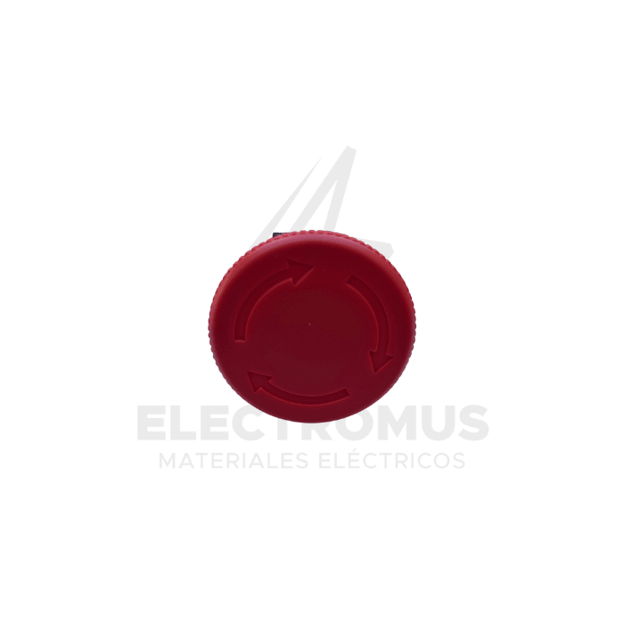 PULSADOR HONGO METALICO LAY5-BE102 22MM ROJO 1NC LEXO2