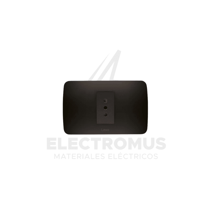 TOMA CORRIENTE SIMPLE 10A GRAFITO LEXO1