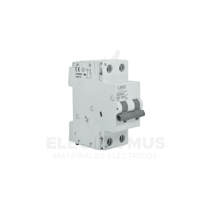 INTERRUPTOR AUTOMATICO 1P+N 20A 10KA CURVA C LEXO1