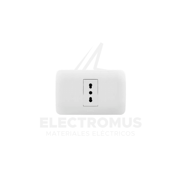 TOMA CORRIENTE SIMPLE 10/16 BLANCO  LEXO1