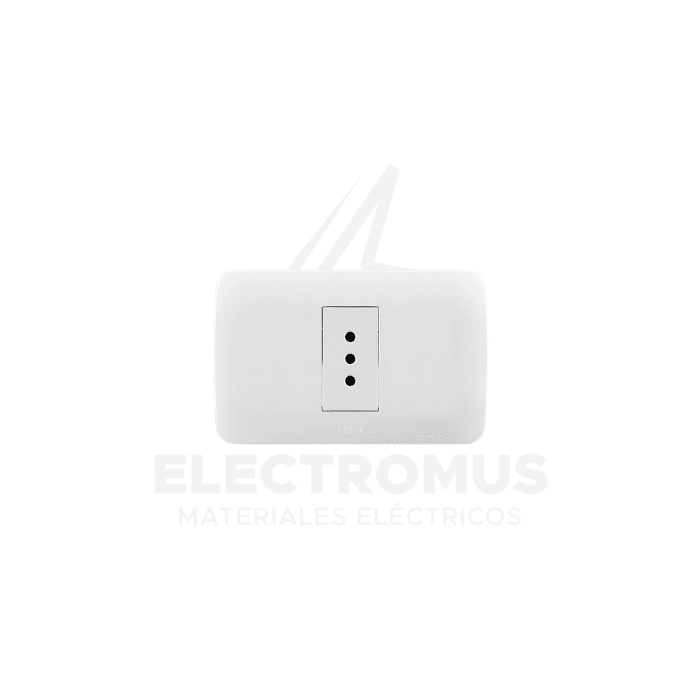 TOMA CORRIENTE SIMPLE 10A BLANCO LEXO1
