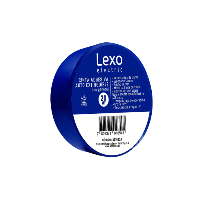 CINTA AISLANTE AZUL  20MT LEXO1