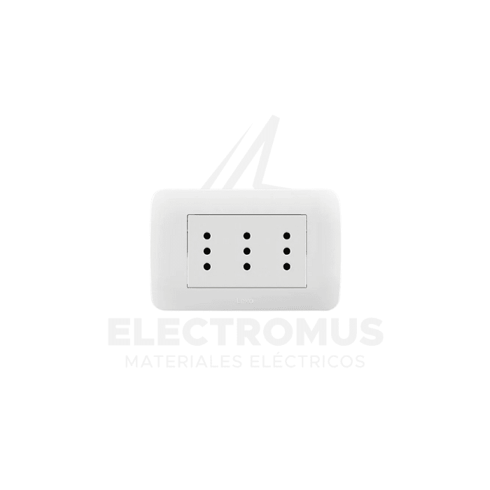 TOMA CORRIENTE TRIPLEX 10A BLANCO  LEXO1