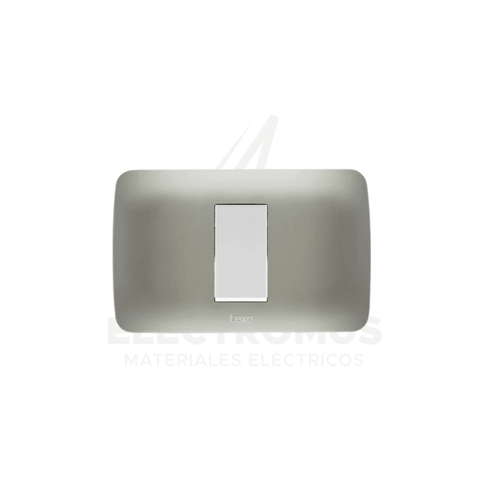 INTERRUPTOR SIMPLE 9/24 PLATA LEXO1