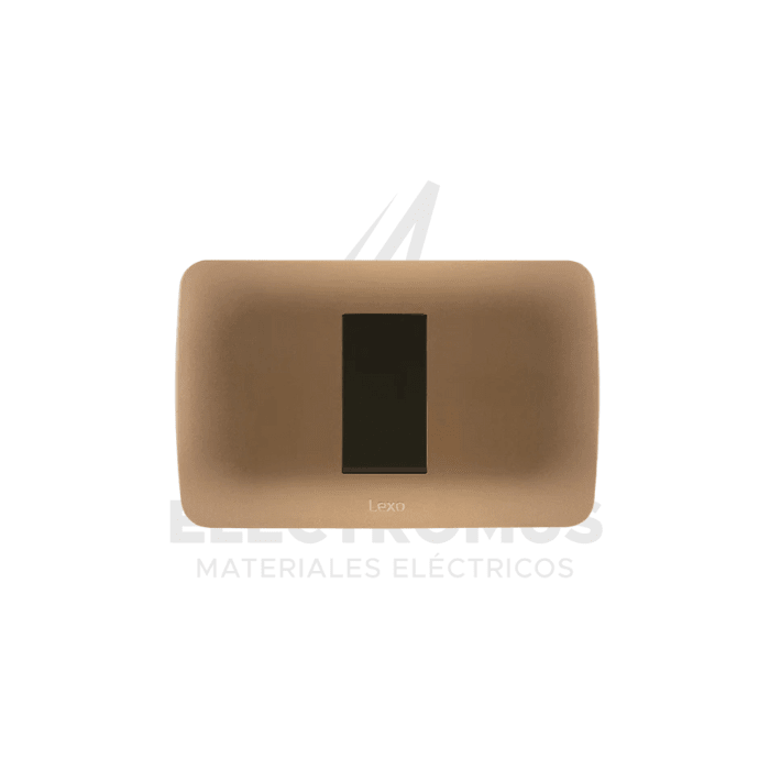INTERRUPTOR SIMPLE 9/12 CAFÉ TITANIO LEXO1