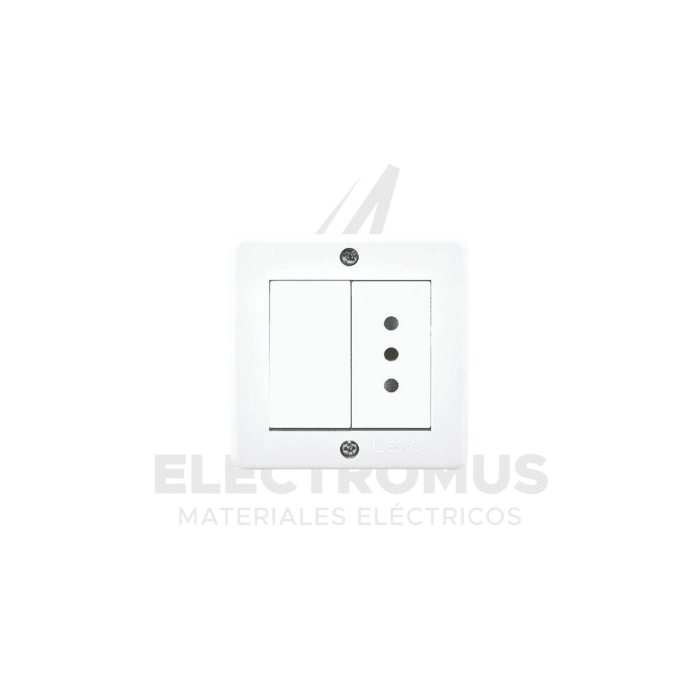 CASQUETE C/INTERRUPTOR MAS TOMA CORRIENTE 10A IP201