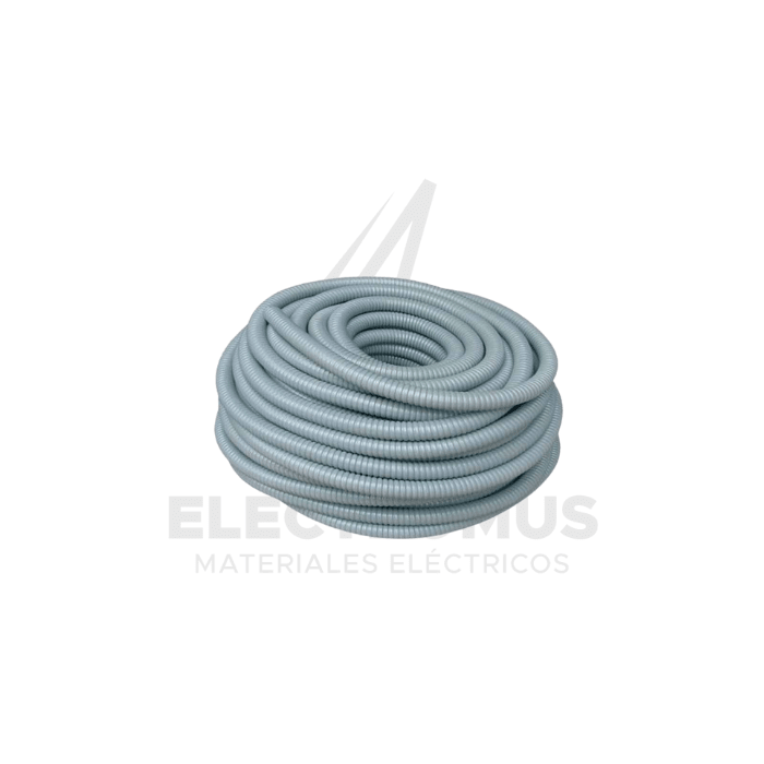 CONDUIT FLEXIBLE METALICO 20MM PVC GRIS (ROLLO 50MT)1