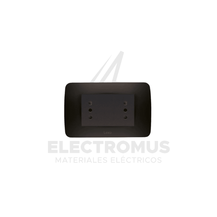 TOMA CORRIENTE DUPLEX 10A GRAFITO LEXO1