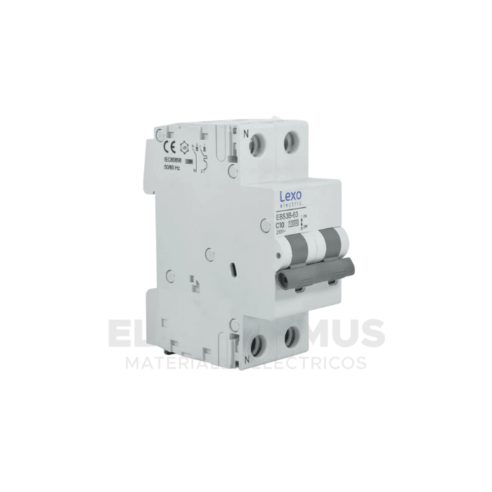 INTERRUPTOR AUTOMATICO 1P+N 10A 10KA CURVA C LEXO1