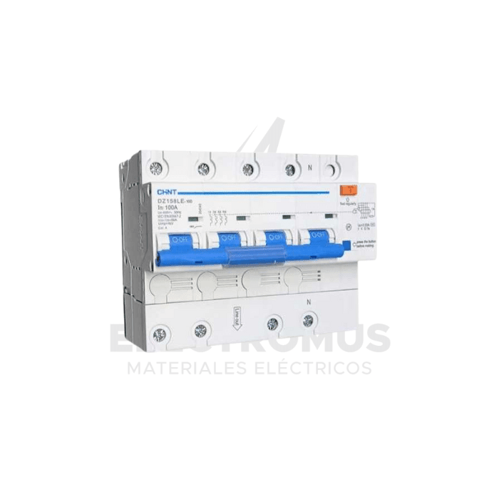 Interruptor diferencial 4Px100A 30mA 6KA DZ158LE1