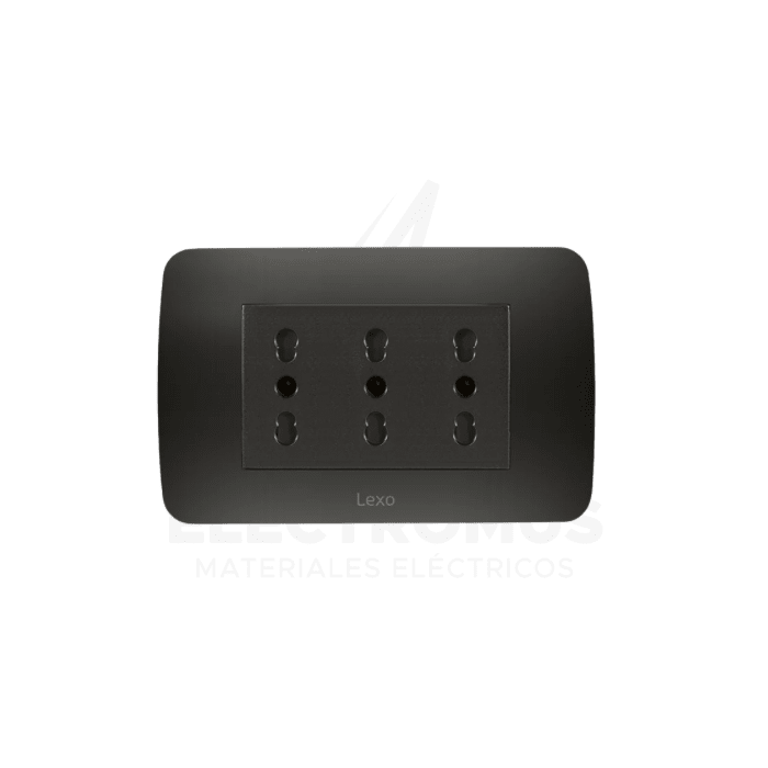 TOMA CORRIENTE TRIPLEX 10/16A 250V GRAFITO1